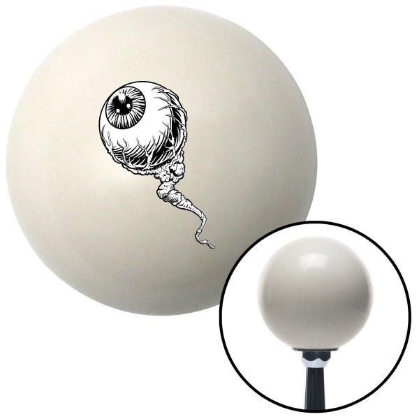 American Shifter 136604 Stripe Shift Knob with M16 x 1.5 Insert White Shift Pattern 17n