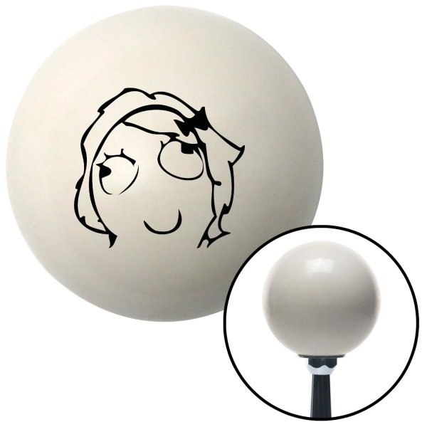 American Shifter 35293 Ivory Shift Knob with 16mm x 1.5 Insert White Simple Turtle