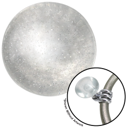 American Shifter 15665 Retro Series Clear Suicide Brody Knob Translucent with Metal Flake