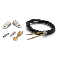 American Shifter 430456 Shifter Kit TH200 23 E Brake Cable BLK Push Button Floor Handle Ringed Knob For DD576 