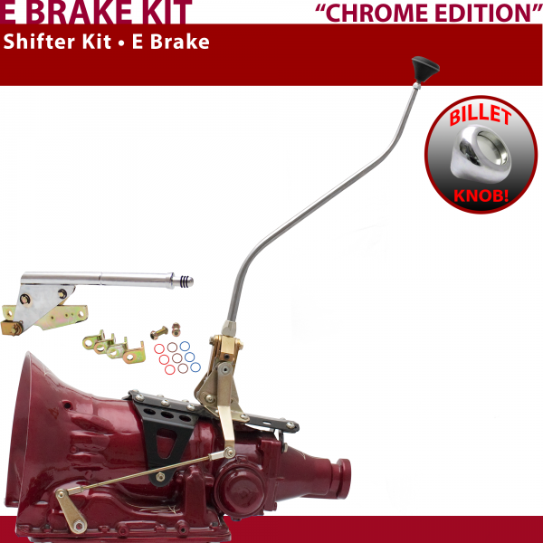 4l60e Shifter Kit 23 Swan E Brake Chr Dual Shift Floor Hndl Billet